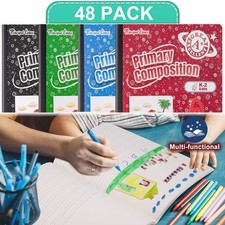 48x Grades K-2 Primary Journal Story Composition Notebook 100 Sheets, 7.5"x9.75"