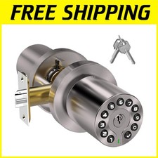 Keypad Door Knob with Key,Keyless Entry Door Lock,