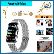 Health Fitness Tracker Smart Watch with Heart Rate Blood Oxygen Waterproof Si...