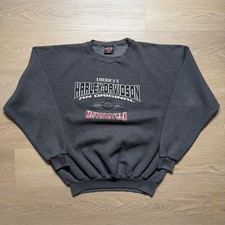 VTG 1995 Harley Davidson Size 2XL Cement City Michigan Crewneck Sweatshirt Gray