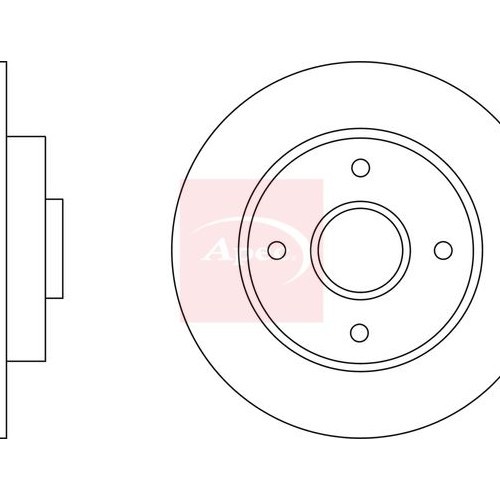 Apec Bremsscheibe Hinten Solid 2011-2015 FüR Citroen DS4 NX-image