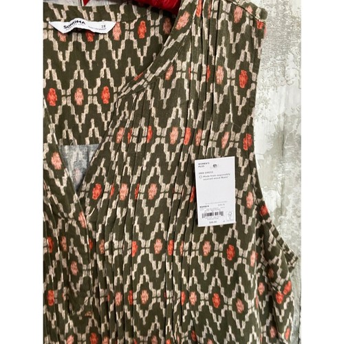 Neu mit Etikett Sonoma grün Leinenmischung Midi Tank Übergröße Kleid 1X - Bild 2 von 6