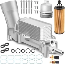 Full Aluminum Oil Filter Housing Fit For 2017-2018 Dodge Jeep Chrysler Ram 3.6L