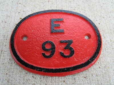Vintage Gusseisen Dampflok Eisenbahn DRG Baureihe E93 Blechschild .deutsch ?
