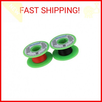 BNTECHGO 28 Gauge Silicone Wire Spool red 50ft and Black 50ft Flexible 28 AWG St