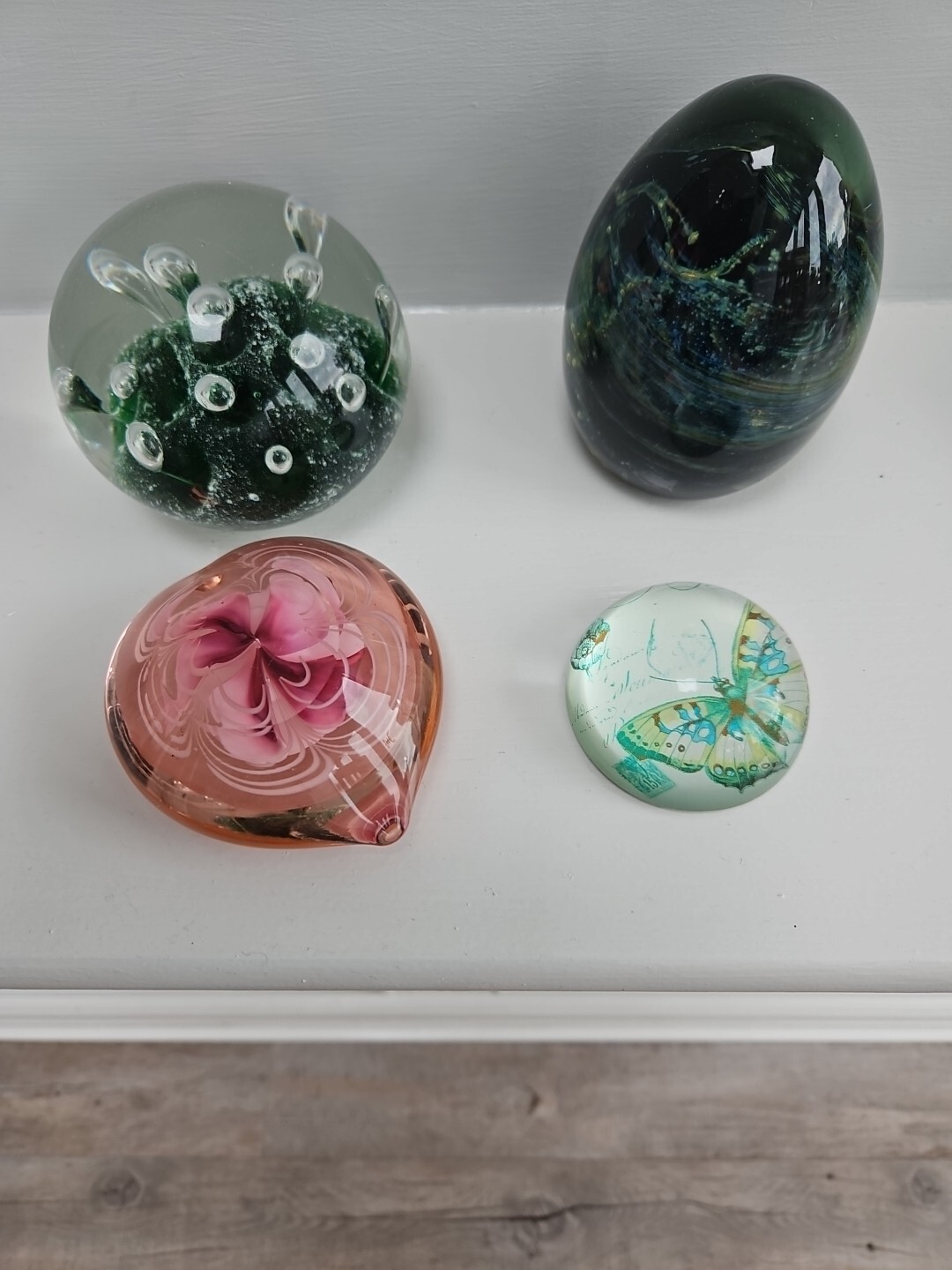 Vintage Art Glass X 4 Paperweight Job Lot eBay