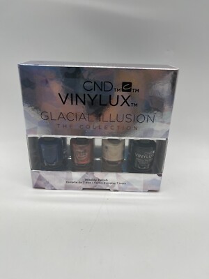 Cnd Vinylux Glacial Illusion The Collection Weekly Mini Polish 3 Shades Top Coat