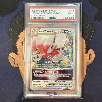 PSA 9 MINT 2022 Pokemon Lost Origin HISUIAN ZOROARK VSTAR 147 | eBay