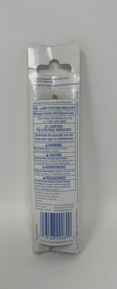 GE F4 T5 Warm White 6" Under Cabinet fluorescent light bulb 4 Watts - Image 2 of 2