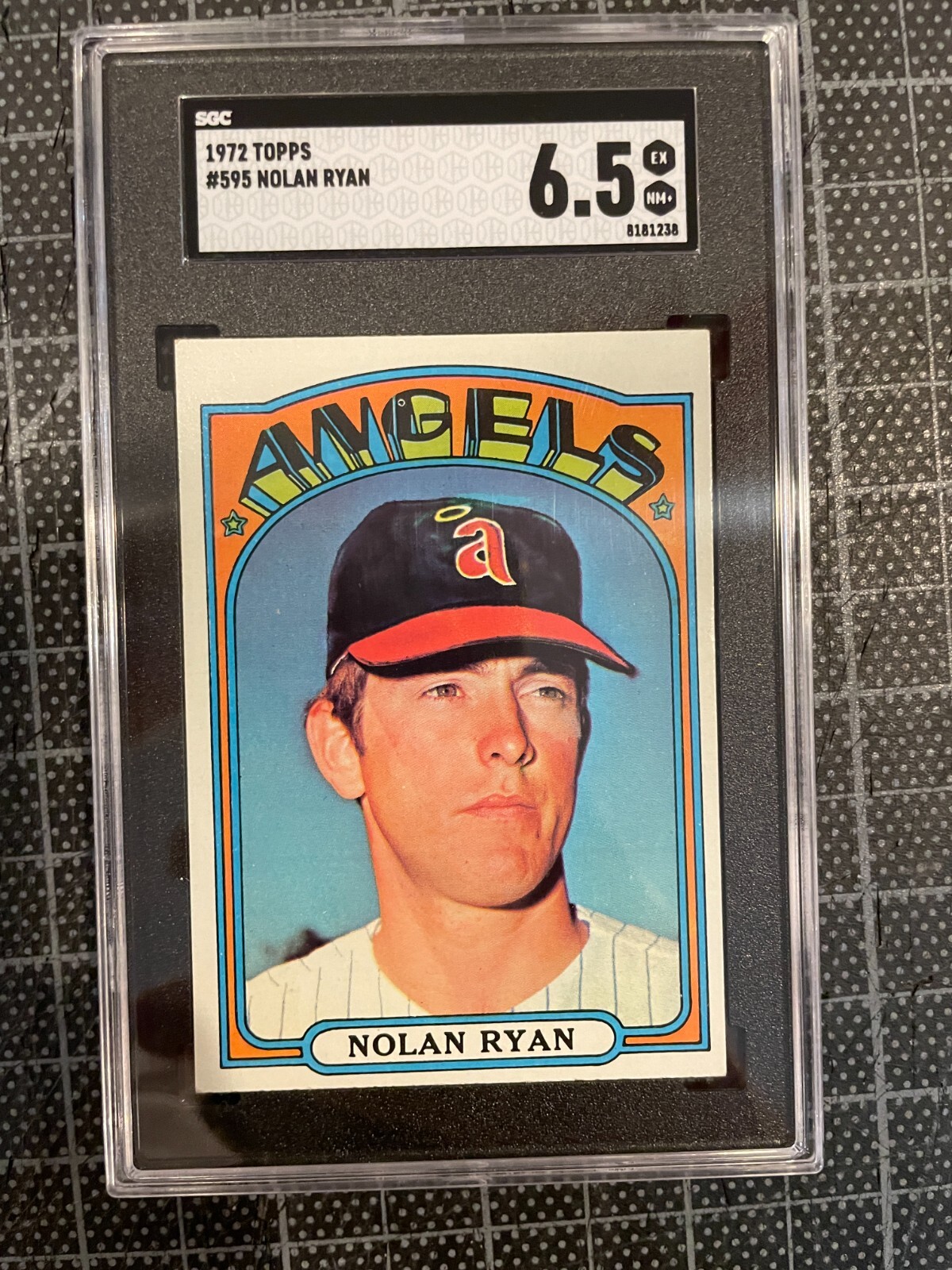 1972 TOPPS #595 NOLAN RYAN CALIFORNIA ANGELS BASEBALL CARD SGC 6.5 EX/MT+