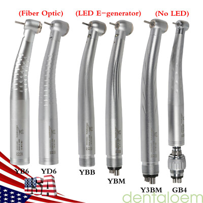 Dental (LED Fiber Optic Egenerator) Handpiece High Speed 2/4HOLE Fit KaVo SRB