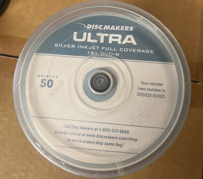 Disc Makers Ultra Blank DVD-R 16x 4.7gb 120min 50pcs Silver