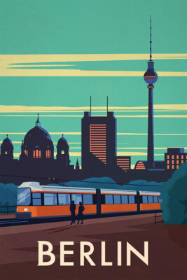 Germany Berlin Travel Art Vintage Wall Art Home Decor - POSTER 20x30