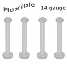 10 PC 14G 5/8" Soft Clear Tongue Ring Flexible Retainer Hide It Piercing Barbell