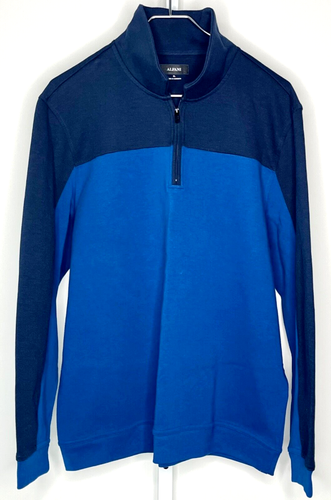 Alfani Men's Grid Jacquard Pullover Sweatshirt – Stretch Blue, Long Sleeve, Size Large - View #13