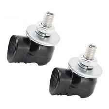 2x Custom SKULL License Plate Bolt Screw Black Plastic Motorcycle Chopper Bobber