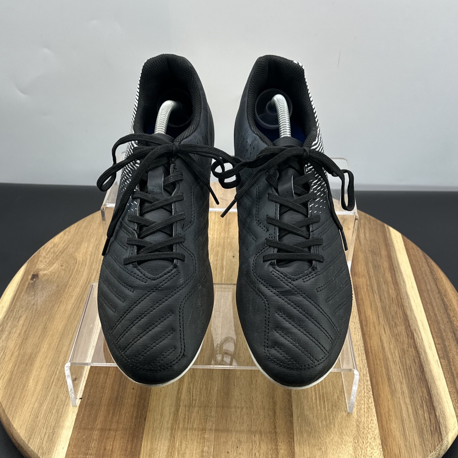 Kipsta Agility 100 FG Men Football Boot UK 10.5 Black Faux Leather