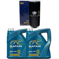 MotoröL Set Mannol 20W-50 API SN/CH-4 8 Liter + ÖLfilter FüR Audi A6 Avant 100