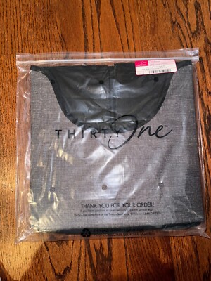 THIRTYONE Thirty One Gifts 31 Your Way Easy Grab Bin - NEW - Charcoal Crosshatch