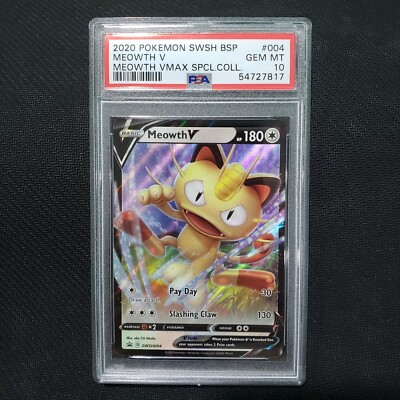 2020 Pokemon: MEOWTH V SWSH004 - Black Star Promo [Special 2020 Pokemon: MEOWTH V SWSH004 - Black Star Promo [Special