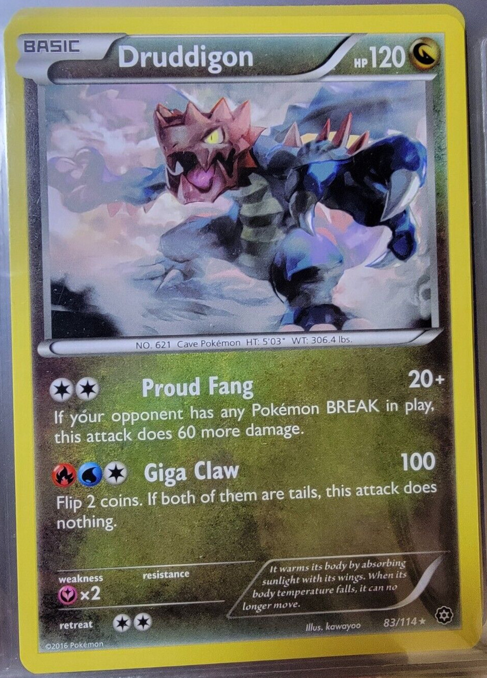 Druddigon # 83/114 Steam Siege Set Pokemon Trading Cards TCG Rares NM/MINT