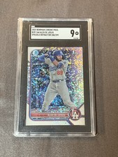2022 Bowman Chrome Alex De Jesus Speckle Refractor/299 Sgc 9