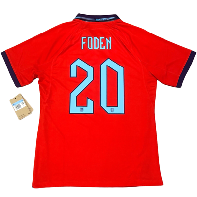 2022/23 England Away Jersey #20 Foden Medium Nike Soccer World Cup