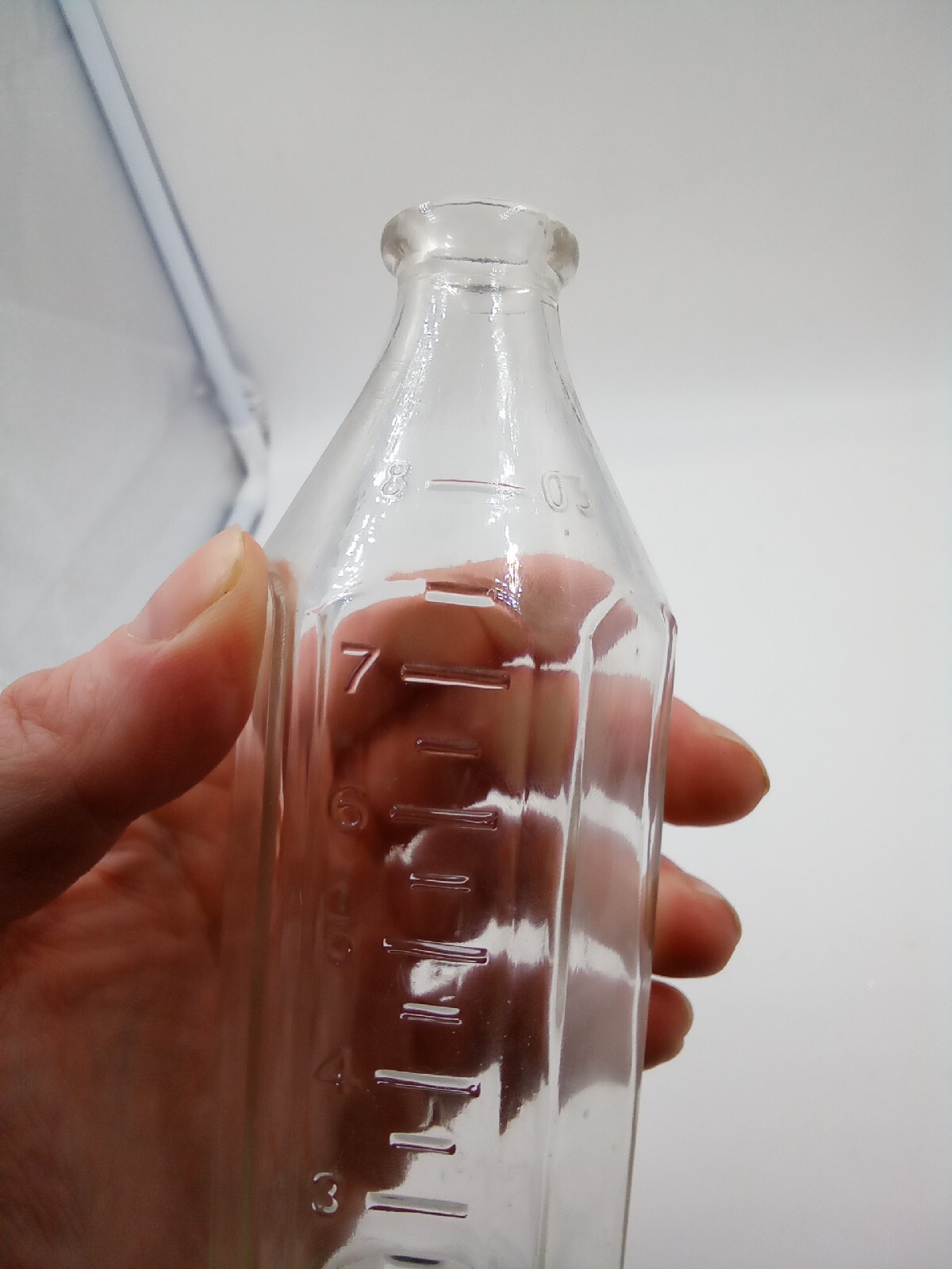 Vintage Pyrex 6 Side Narrow Neck Glass Baby Bottle 8oz. Made In USA. eBay