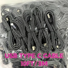 Lot 10FT Type C Data Cable Fast Charging USB-A to USB-C Charger Cord For Phone