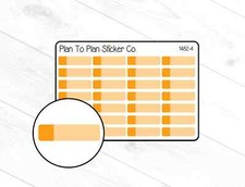 1482-4 Orange Labels Planner Stickers.