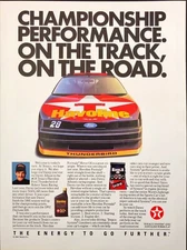 1992 Texaco NASCAR Davey Allison #28 Man Cave Vintage Print Ad