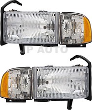 For 1994-2002 Dodge Ram Headlight Halogen Set Driver And Passenger Side