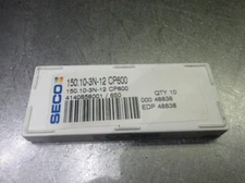 SECO Carbide Grooving/Parting Inserts QTY10 150.10.3N-12 CP600 (LOC2718C)