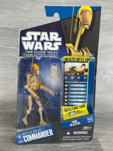 Clone Wars Battle Droid Commander CW22, Star Wars, Rare Blue Card