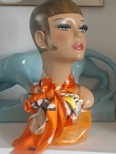 vintage retro artdeco  painted stunning mannequin head refurbished Retro Style