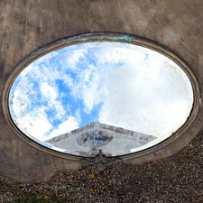 Victorian style brass mirror