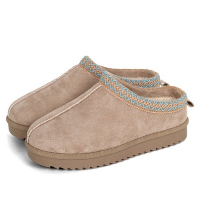 Damen Hausschuhe Damen Pantoffeln Winter Fell gefüttert Flauschig Vegan Pantolette Outdoor Schuhe
