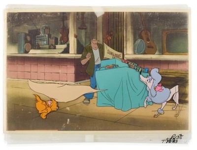 Disney Oliver & Company Original 5 Sheet Production Animation Cels Georgette COA
