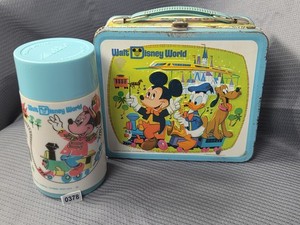 Vintage Walt Disney World Metal Lunch Box Mickey Mouse, Donald Duck + More #378
