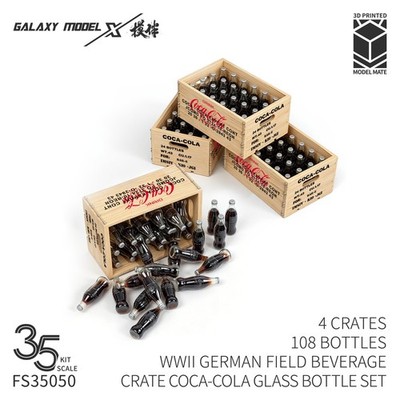 Galaxy FS35050 1/35 GERMAN FIELD BEVERAGE CRATE COCA-COLA GLASS BOTTLE SET