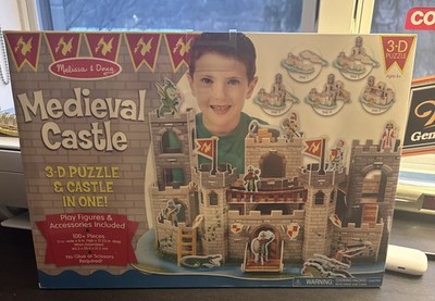 Melissa & Doug Medieval Castle 3-D Puzzle 100+ Pieces No Glue or Scissors Needed
