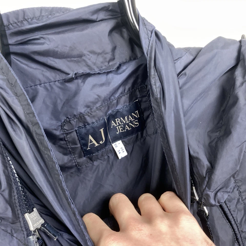 Мужская Armani джинсы Bomber куртка синий размер 50 (L) - отличном состоянии - Изображение 4 из 4