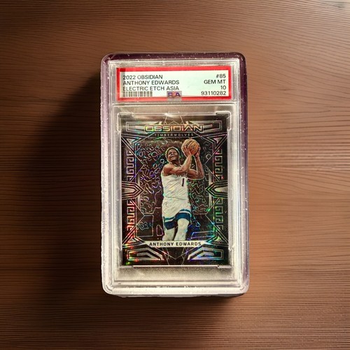 ✨ POP 1 ✨Panini 2022-23 Obsidian Anthony Edwards #85 Electric Etch Asia PSA 10