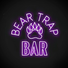 Insegna Neon Flex Trappola Orso Bar 30"x28" Luce Uomo Caverna Vintage Club Decorazione Parete Aperta