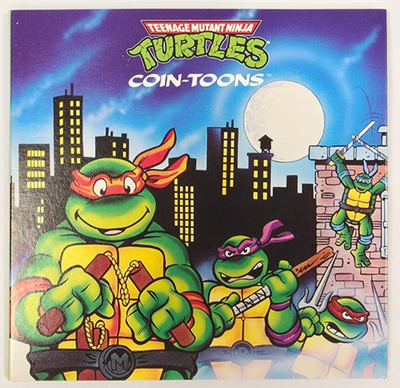 1990 TMNT Teenage Mutant Ninja Turtles Coin-Toons w/ 999 Silver