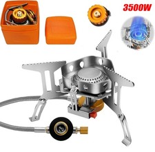 Campingkocher Camping mit Piezozündung Gaskocher für Camping Tragbar Mini 3500W