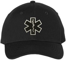 EMS EMT Emergency Medical Star of Life Embroidered 100 Cotton Baseball Cap