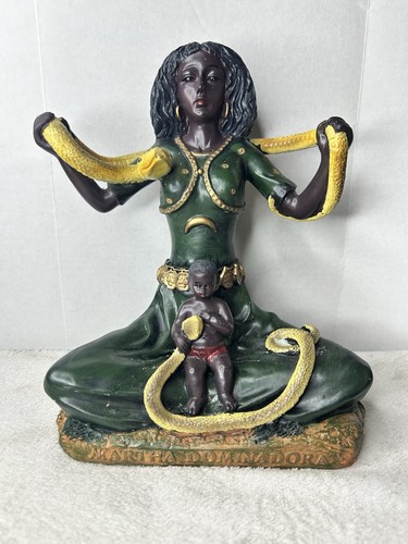 12 Inch Santa Marta Dominadora Statue With Snake