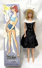 VTG 1961 Mattel Midge Doll Blonde & After 5 Set w/ hat  Orig Box + extra knits