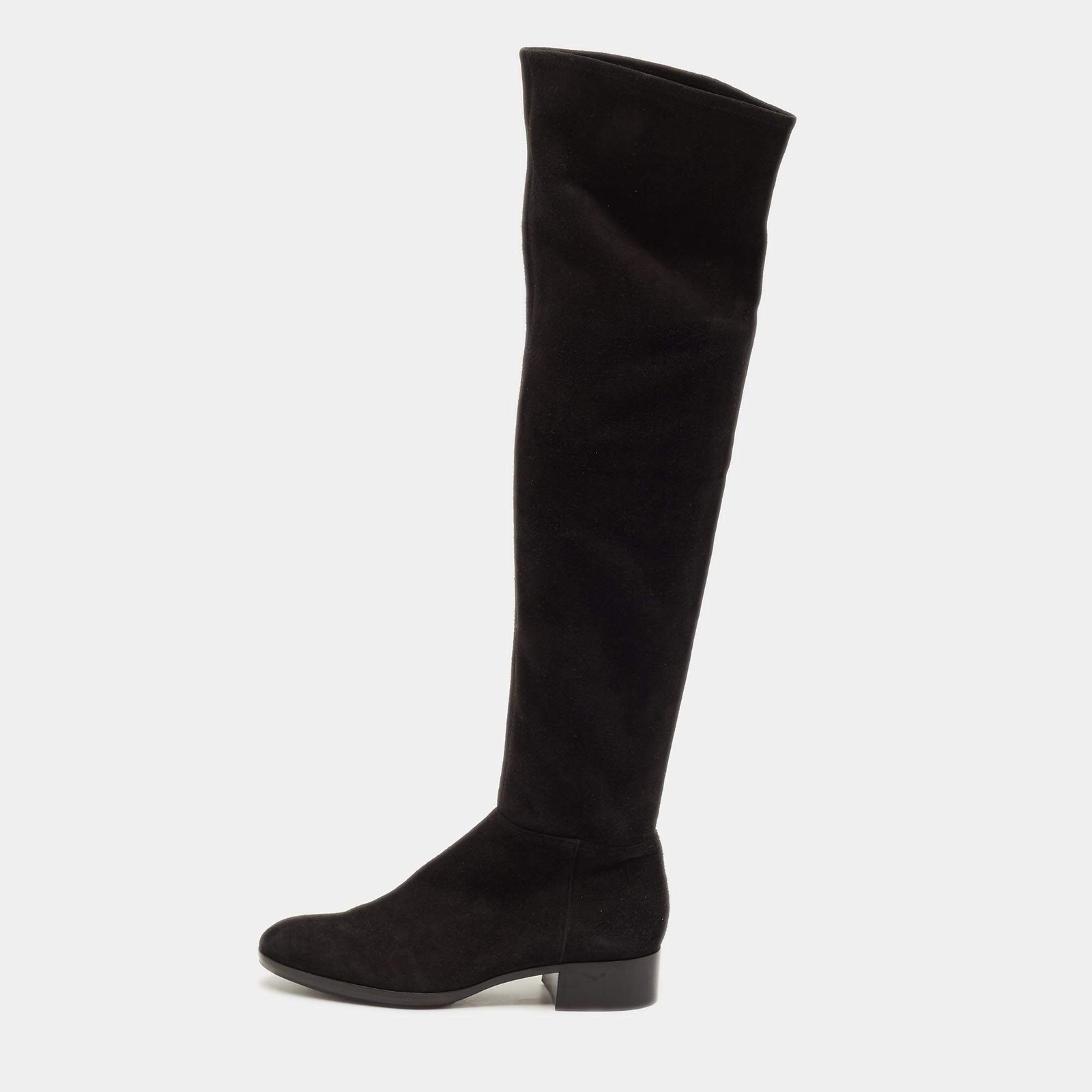 Alaia Size Black Suede Knee Length Boots